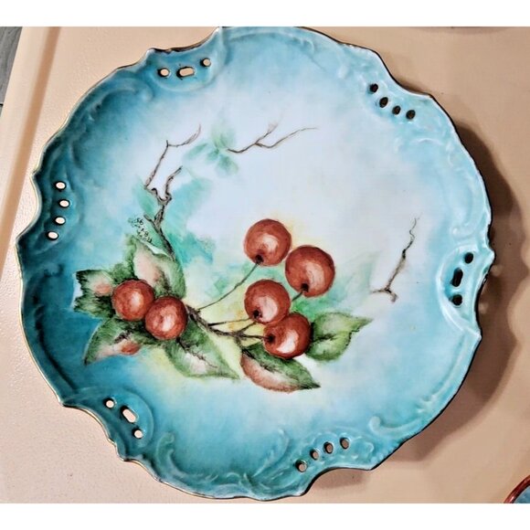 Vintage Set Of 4 Hand Painted Signed By‎ Artist By Ruth Brooks Porcelain Plates - Picture 5 of 16